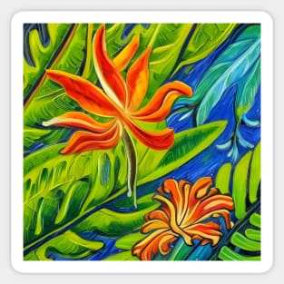 Tropical Flowers One Sticker